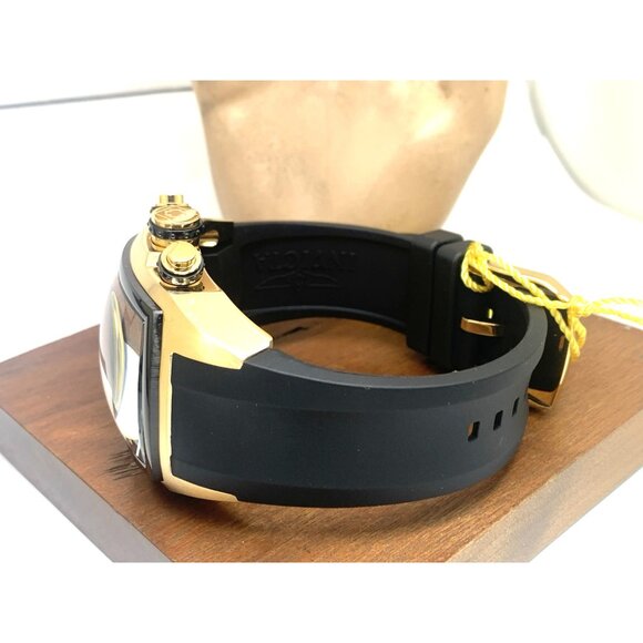 Invicta Men's Watch 10067 Lupah Quartz Chronograph Gold Black Rubber Strap 48mm - Picture 10 of 15